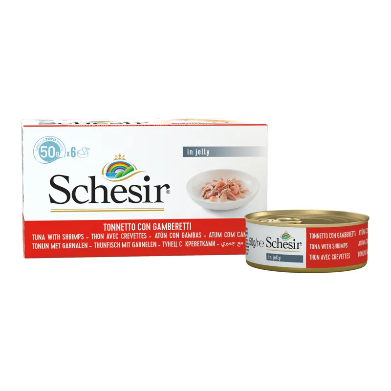 Schesir Thufisch Garnelen in Jelly 6x50 g Direkt Vom Hersteller